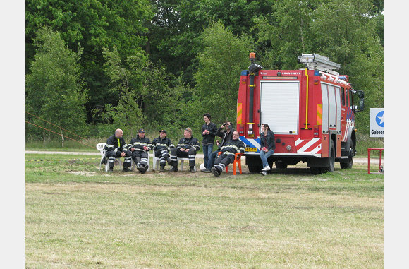 De brandweer zat er lekker bij
