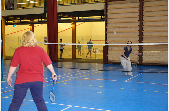 Beetje badmintonnen.
