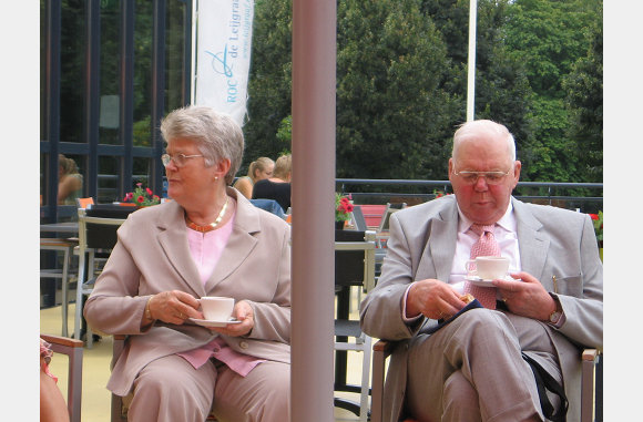 De ouders van Ellen zagen er ook mooi uit.